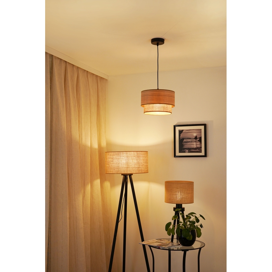 Brilagi - Lustr na lanku MONTANA BOHO 1xE27/15W/230V pr. 25 cm hnědá/černá