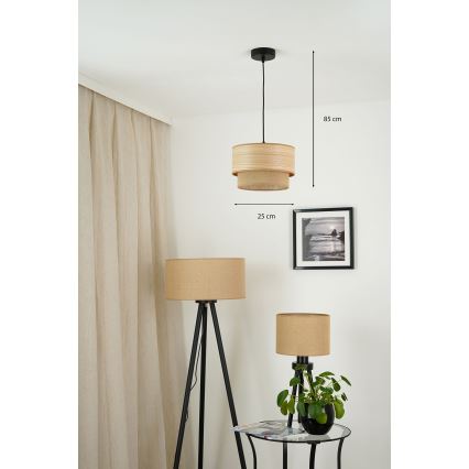 Brilagi - Lustr na lanku MONTANA BOHO 1xE27/15W/230V pr. 25 cm hnědá/černá