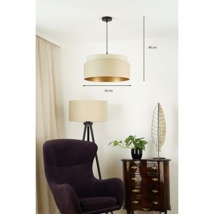 Brilagi - Lustr na lanku OREGON VEGE 1xE27/15W/230V pr. 45 cm béžová