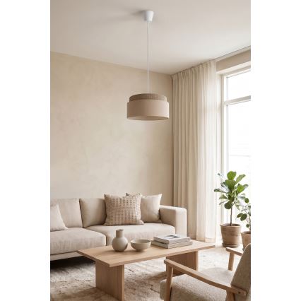 Brilagi - Lustr na lanku PADOVA 1xE27/60W/230V pr. 40 cm béžová