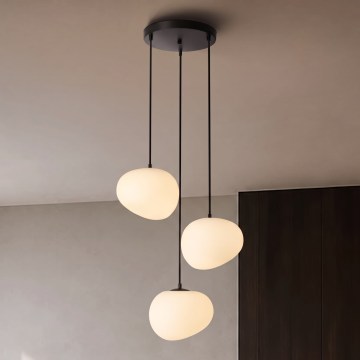 BRILAGI - Lustr na lanku PEBBLES 3xE27/40W/230V pr. 42 cm černá