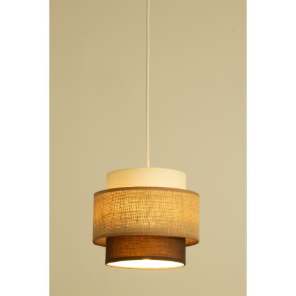 Brilagi - Lustr na lanku RESNA 2xE27/60W/230V pr. 30 cm béžová/černá