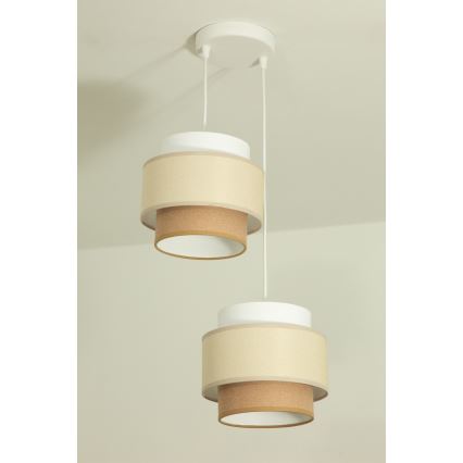 Brilagi - Lustr na lanku RESNA 2xE27/60W/230V pr. 30 cm krémová/béžová