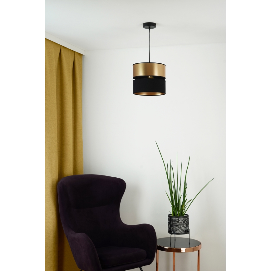 Brilagi - Lustr na lanku ROYAL 1xE27/15W/230V pr. 25 cm černá/zlatá