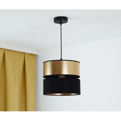 Brilagi - Lustr na lanku ROYAL 1xE27/15W/230V pr. 25 cm černá/zlatá