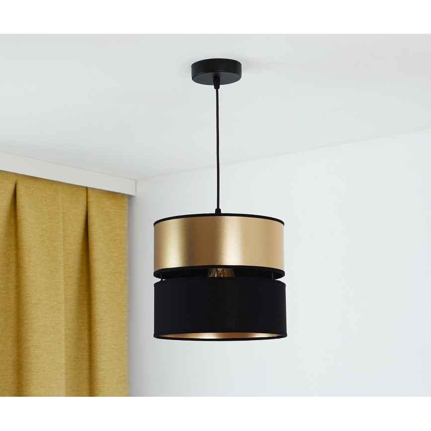 Brilagi - Lustr na lanku ROYAL 1xE27/15W/230V pr. 25 cm černá/zlatá