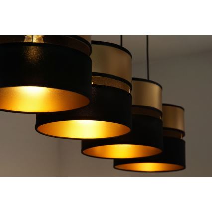 Brilagi - Lustr na lanku ROYAL 4xE27/15W/230V černá/zlatá