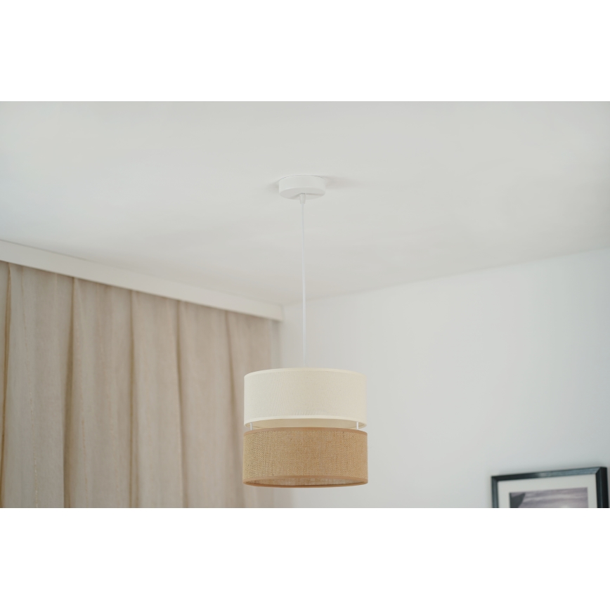 Brilagi - Lustr na lanku ROYAL YUTE 1xE27/15W/230V pr. 25 cm béžová/krémová