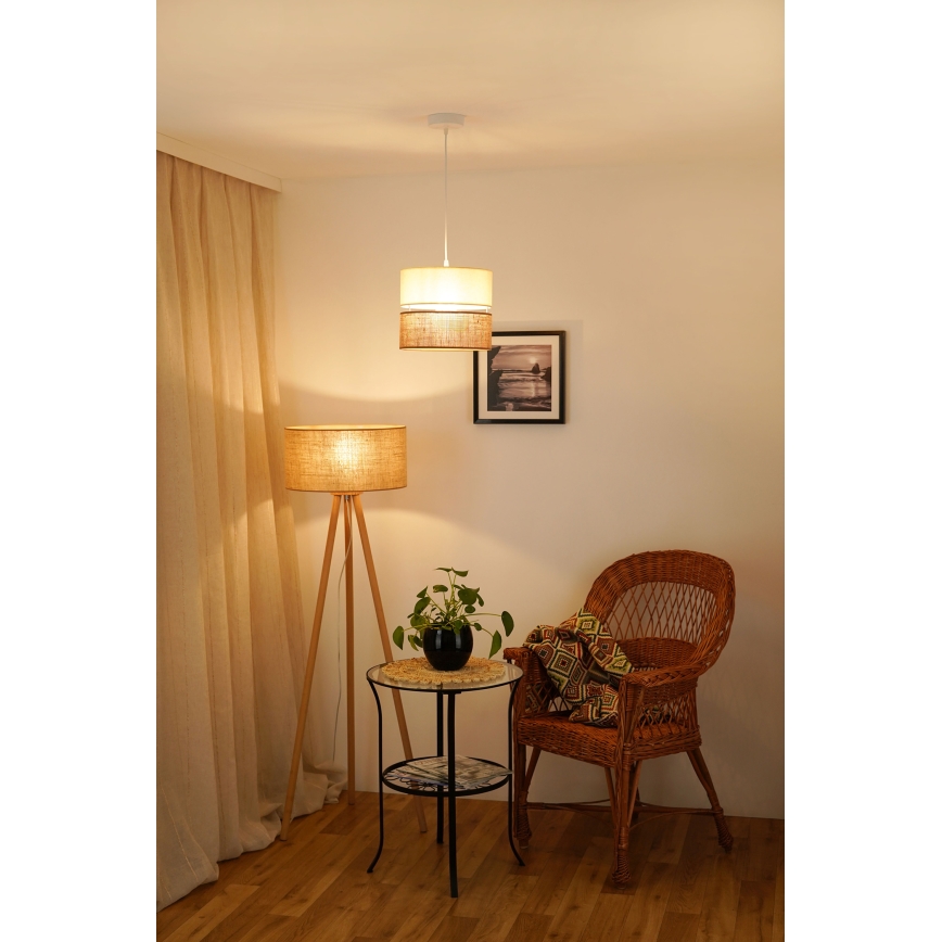 Brilagi - Lustr na lanku ROYAL YUTE 1xE27/15W/230V pr. 25 cm béžová/krémová