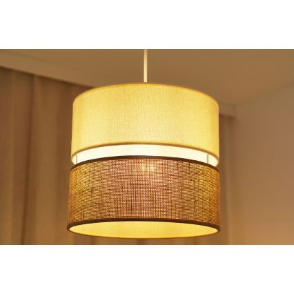 Brilagi - Lustr na lanku ROYAL YUTE 1xE27/15W/230V pr. 25 cm béžová/krémová