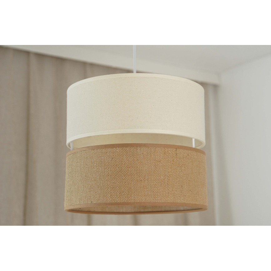 Brilagi - Lustr na lanku ROYAL YUTE 1xE27/15W/230V pr. 25 cm béžová/krémová