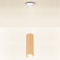 Brilagi - Lustr na lanku SELE 1xGU10/30W/230V bílá/dekor dubu