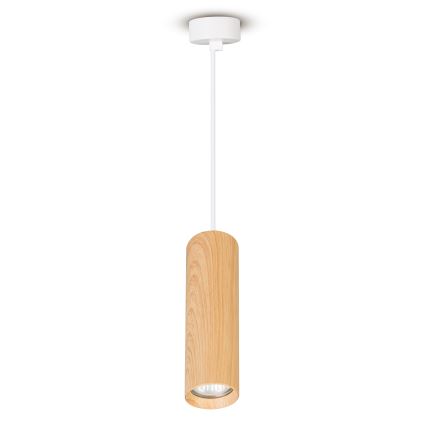 Brilagi - Lustr na lanku SELE 1xGU10/30W/230V bílá/dekor dubu