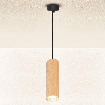Brilagi - Lustr na lanku SELE 1xGU10/30W/230V černá/dekor dubu