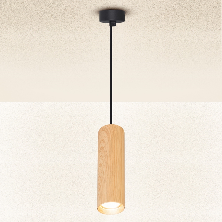 Brilagi - Lustr na lanku SELE 1xGU10/30W/230V černá/dekor dubu