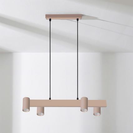 Brilagi - Lustr na lanku SELE 4xGU10/30W/230V béžová