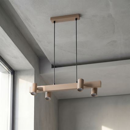 Brilagi - Lustr na lanku SELE 4xGU10/30W/230V béžová