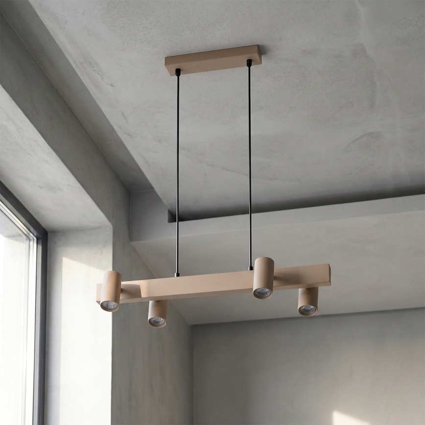 Brilagi - Lustr na lanku SELE 4xGU10/30W/230V béžová