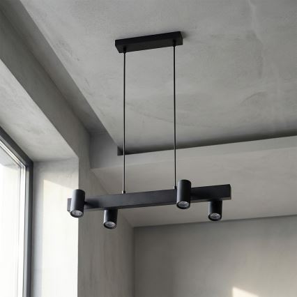 Brilagi - Lustr na lanku SELE 4xGU10/30W/230V černá