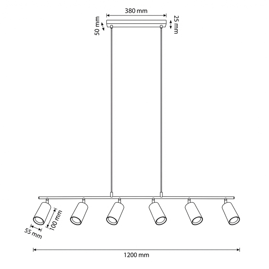 Brilagi - Lustr na lanku SELE 6xGU10/30W/230V béžová