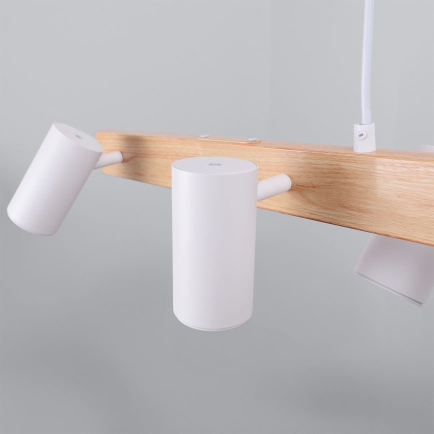 BRILAGI - Lustr na lanku SELE 6xGU10/30W/230V bílá/dekor dubu