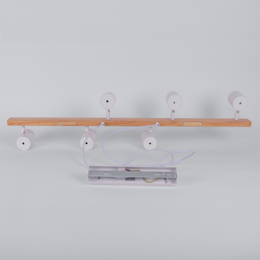 BRILAGI - Lustr na lanku SELE 6xGU10/30W/230V bílá/dekor dubu