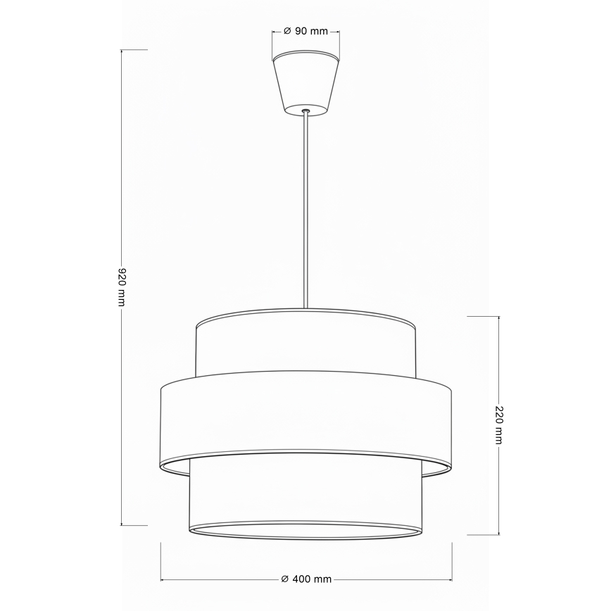 Brilagi - Lustr na lanku SPACE 1xE27/60W/230V pr. 40 cm béžová/krémová
