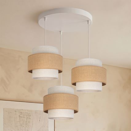Brilagi - Lustr na lanku SPACE 3xE27/60W/230V pr. 40 cm béžová/krémová