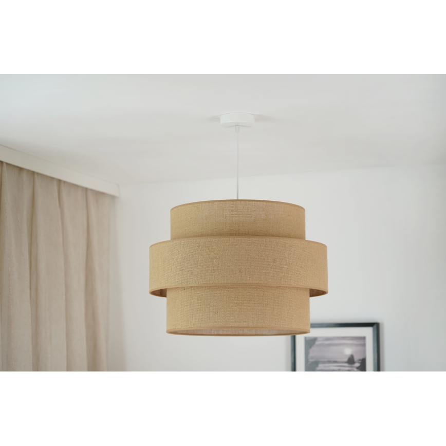 Brilagi - Lustr na lanku SPACE YUTE 1xE27/15W/230V pr. 50 cm béžová/bílá
