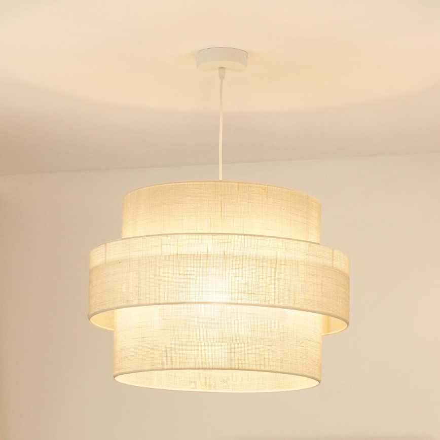 Brilagi - Lustr na lanku SPACE YUTE 1xE27/15W/230V pr. 50 cm krémová/bílá