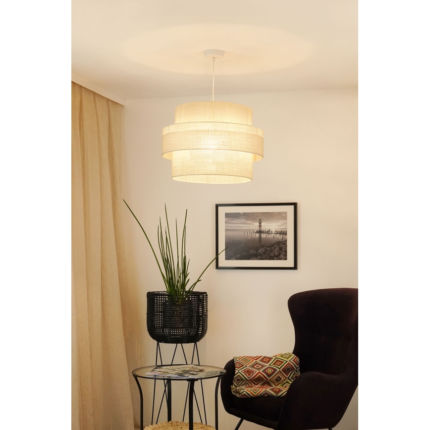 Brilagi - Lustr na lanku SPACE YUTE 1xE27/15W/230V pr. 50 cm krémová/bílá
