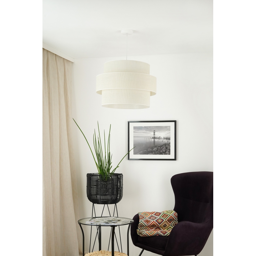 Brilagi - Lustr na lanku SPACE YUTE 1xE27/15W/230V pr. 50 cm krémová/bílá