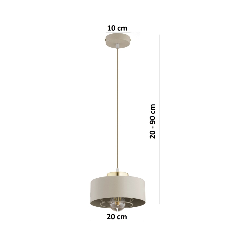 Brilagi - Lustr na lanku SPRING 1xE27/60W/230V pr. 20 cm béžová/zlatá