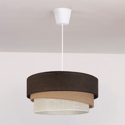 Brilagi - Lustr na lanku TRIO 1xE27/60W/230V pr. 40 cm hnědá/béžová/bílá