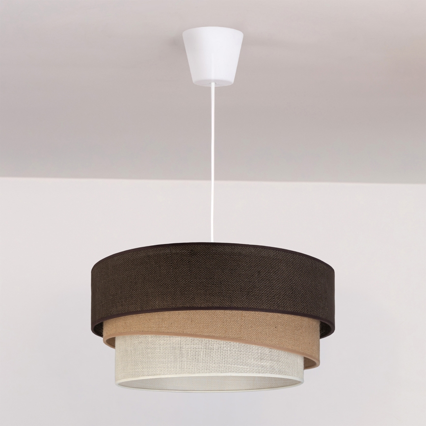 Brilagi - Lustr na lanku TRIO 1xE27/60W/230V pr. 40 cm hnědá/béžová/bílá