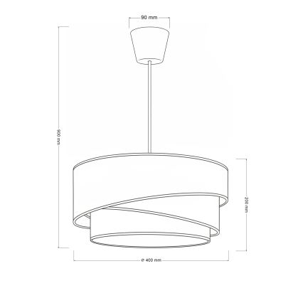 Brilagi - Lustr na lanku TRIO 1xE27/60W/230V pr. 40 cm hnědá/béžová/bílá
