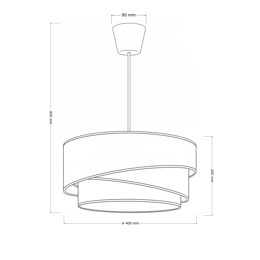 Brilagi - Lustr na lanku TRIO 1xE27/60W/230V pr. 40 cm hnědá/béžová/bílá