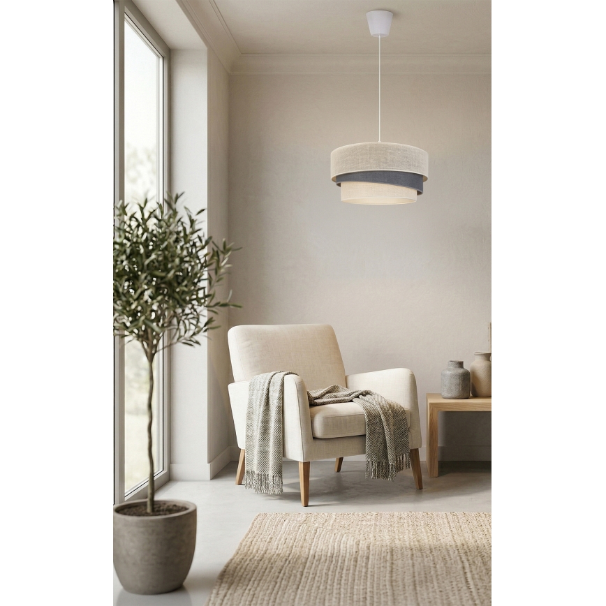 Brilagi - Lustr na lanku TRIO 1xE27/60W/230V pr. 40 cm krémová/šedá