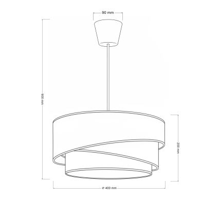 Brilagi - Lustr na lanku TRIO 1xE27/60W/230V pr. 40 cm krémová/šedá