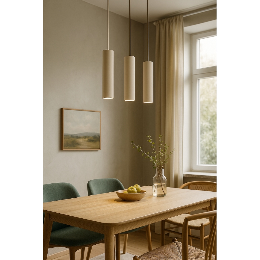 Brilagi - Lustr na lanku TUBE 1xGU10/15W/230V béžová/zlatá