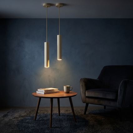 Brilagi - Lustr na lanku TUBE 1xGU10/15W/230V béžová/zlatá