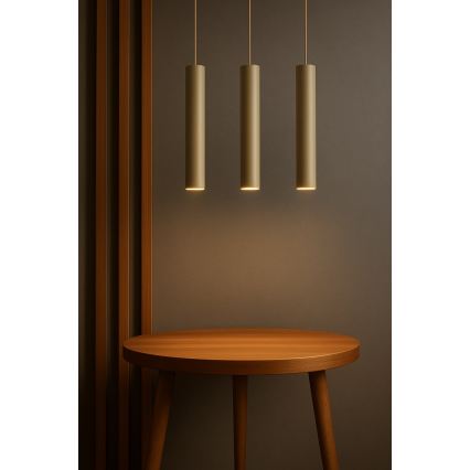 Brilagi - Lustr na lanku TUBE 1xGU10/15W/230V béžová/zlatá