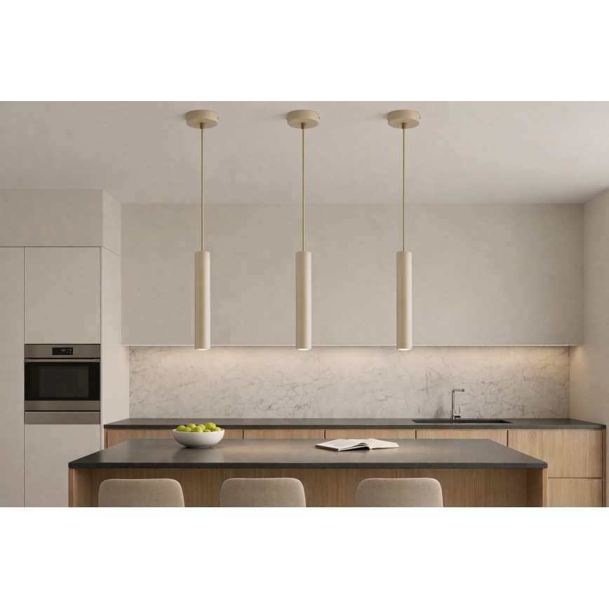 Brilagi - Lustr na lanku TUBE 1xGU10/15W/230V béžová/zlatá