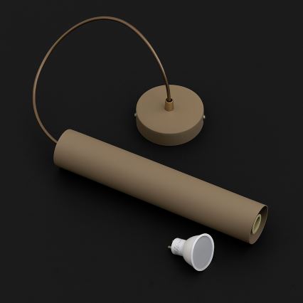 Brilagi - Lustr na lanku TUBE 1xGU10/15W/230V béžová/zlatá