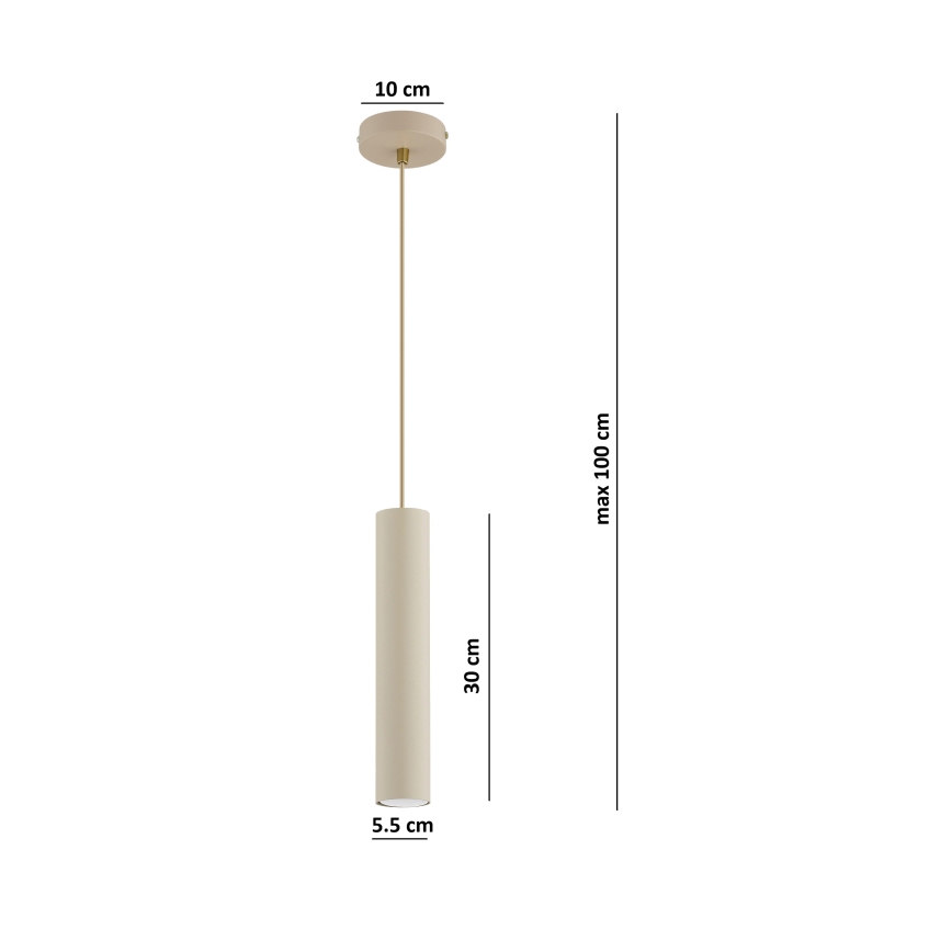Brilagi - Lustr na lanku TUBE 1xGU10/15W/230V béžová/zlatá