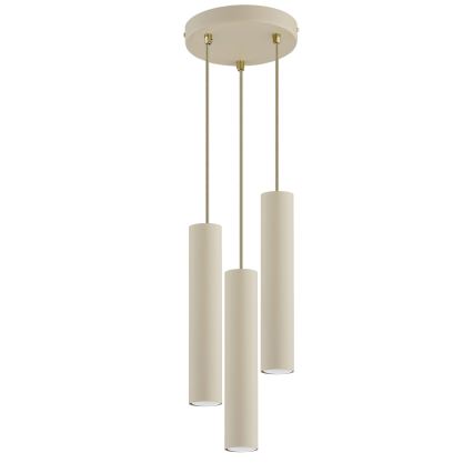 Brilagi - Lustr na lanku TUBE 3xGU10/15W/230V béžová/zlatá