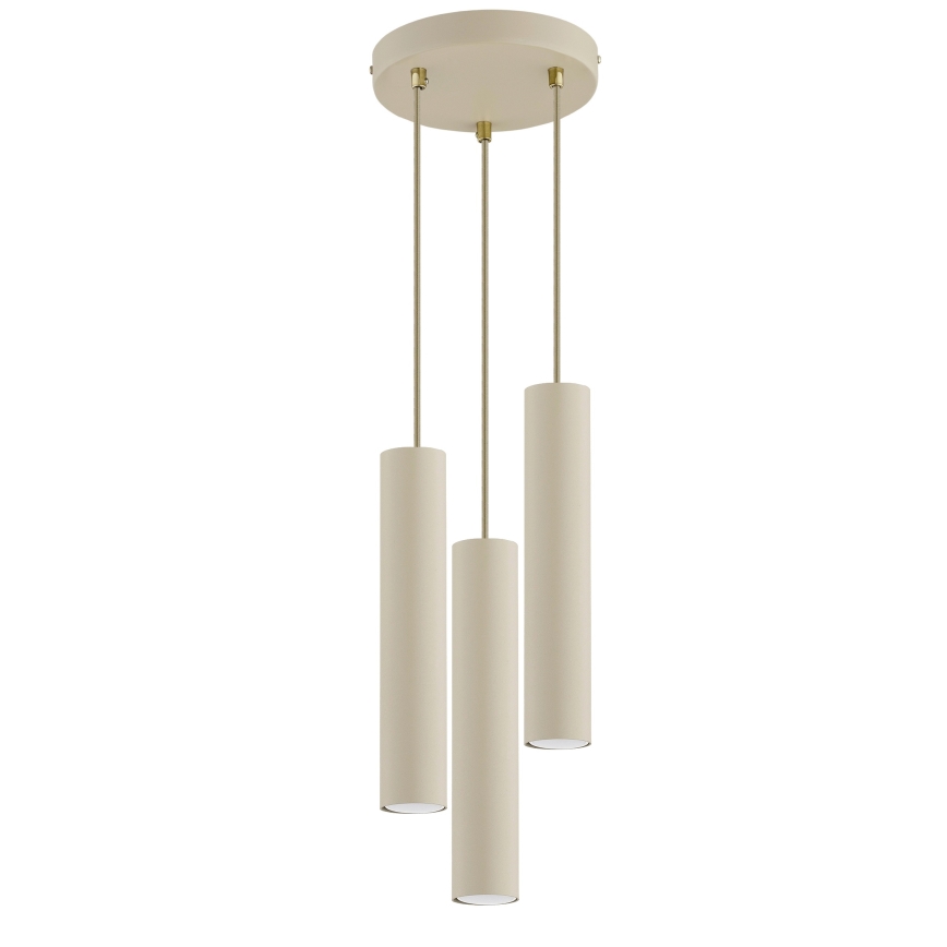 Brilagi - Lustr na lanku TUBE 3xGU10/15W/230V béžová/zlatá