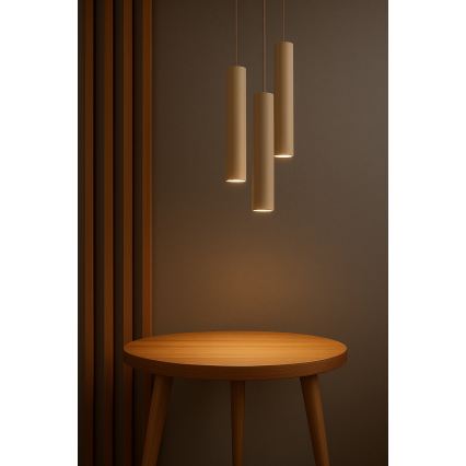 Brilagi - Lustr na lanku TUBE 3xGU10/15W/230V béžová/zlatá