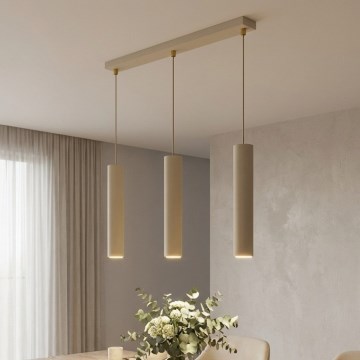 Brilagi - Lustr na lanku TUBE 3xGU10/15W/230V béžová/zlatá