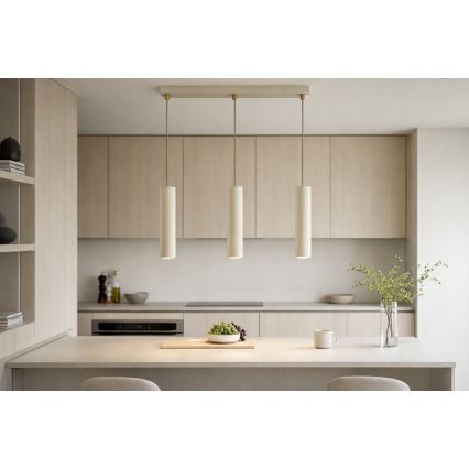 Brilagi - Lustr na lanku TUBE 3xGU10/15W/230V béžová/zlatá